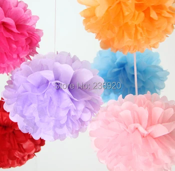10buc/lot 6 inch (15 cm) Hârtie Pom Poms Bile de Flori Pentru Nunti Minge de Hârtie de Nunta Decor Acasă 21 Culori