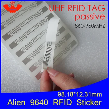 Alien authoried 9640 autocolant UHF RFID umed inlay 860-960MHZ Higgs3 EPC C1G2 ISO18000-6C poate fi folosit pentru RFID, tag-ul și eticheta
