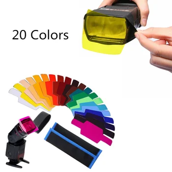 20colors/pachet Flash Speedlite Geluri de Culoare Filtre Carduri Pentru Canon Pentru Nikon Camera Fotografică Geluri Filtru Bliț Speedlight