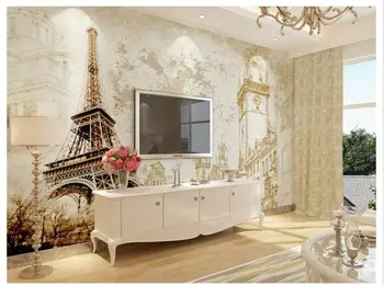 foto personalizat tapet 3d picturi murale tapet Retro nostalgie Turnul Eiffel Europene, TV setare tapet de perete living decor