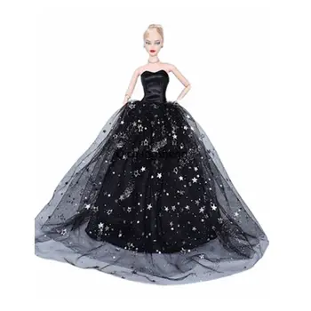 1/6 BJD Haine Papusa Black Star Sequin Rochie de Mireasa Pentru Barbie Haine pentru Barbie Haine de Îmbrăcăminte Rochie de 11.5