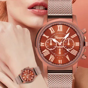 Femei de lux Ceasuri Cuarț Ceas din Oțel Inoxidabil Casual, Cadran De Ceas All-meci Femeie Eleganta Ceasuri de mana Часы Reloj