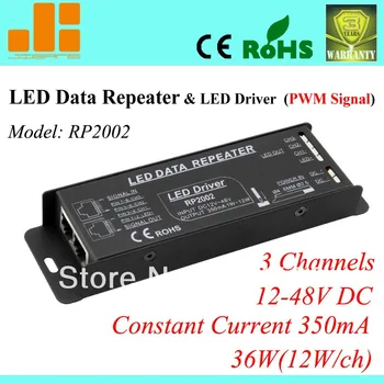 Transport gratuit 36W 3CH LED-uri de date repetor & LED driver 350mA, Curent Constant PWM amplificator RP2002