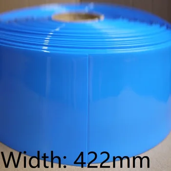 Lățimea 422mm (Diametru 269mm) Acumulator Lipo Folie PVC Căldură Psihiatru Tub Izolat Caz Manșon de Protecție Capac Plat Pack Albastru