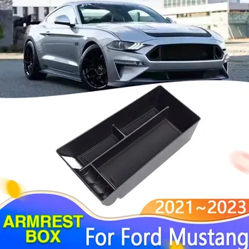 Cutie de depozitare pentru Ford Mustang Mach-E 2021 2022 2023 Cotiera centrala Organizator Telefon Ochelari de Cana de Apa Franes Mașină de Bunuri Accesorii