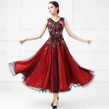 buna rochie de bal stanard dans rumba rochie dans sportiv, costume de foxtrot, rochie dans spaniol costume roșii rochia flamenco