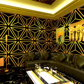 KTV Tapet Karaoke Hall Flash Perete Pânză 3D Reflectorizante Speciale Carouri Model Geometric Tema Caseta de Fundal Tapet de Perete