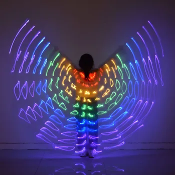 Dans CONDUS Isis Aripi Copil de Performanță Etapă Fluorescente Fluture Aprinde Accesorii Bellydance Costum de Carnaval elemente de Recuzită
