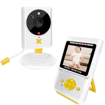 2.4 Inch, Zoom 2X Wireless Interfon Baby Monitor VOX Temperatura de Afișare Video Babysistter Camera