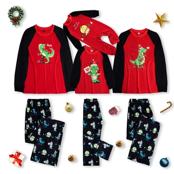 NOUA Familie de Craciun Pijamale Asortate la Tinutele 2021 Crăciun Cerb Tata Mama Copii Pijamale Homewear Cămăși de noapte & Sleepshirts